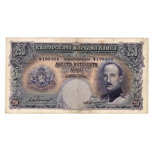 Bulharsko, 250 leva 1929