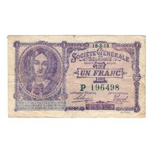 Belgia, 1 franc 1918