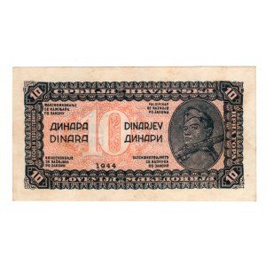 Yugoslavia, 10 dinar 1944