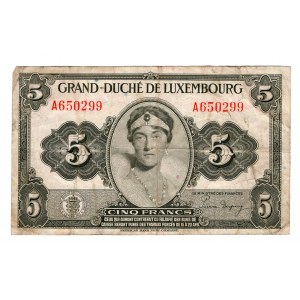 Luksemburg, 5 francs 1944