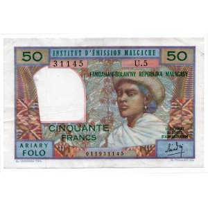 Madagascar, 50 francs 1969