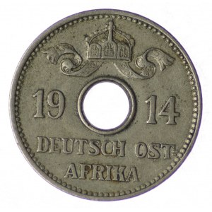 Niemiecka Afryka Wschodnia, 5 halerzy 1914 J, Hamburg