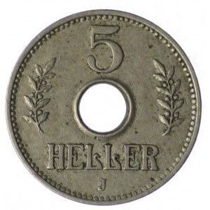 Niemiecka Afryka Wschodnia, 5 halerzy 1914 J, Hamburg