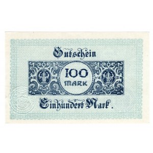 Karłuszowiec (Carlshof), 100 marek 1921 - perforacja ENTWERTET