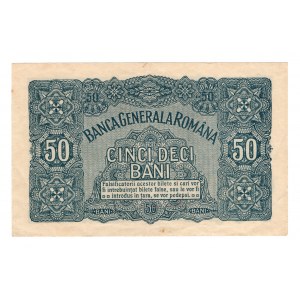Rumunia, okupacja niemiecka, 50 bani (1917)