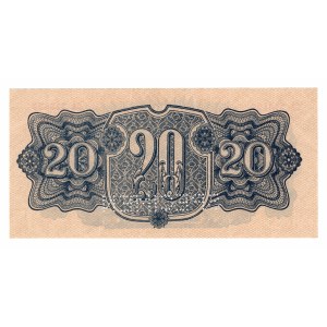 Československo, 20 korun, série OA, 1944 - SPECIMEN