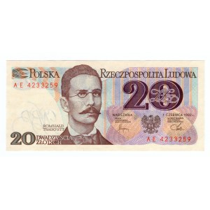 Polska, 20 Złotych 1982, Seria AE