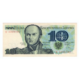 Polska, 10 Złotych 1982, Seria B