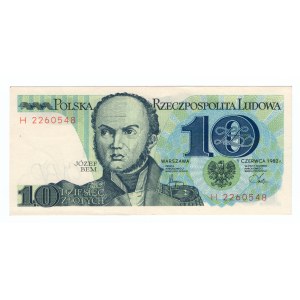 Polska, 10 Złotych 1982, Seria H