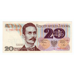 Polska, 20 Złotych 1982, Seria L