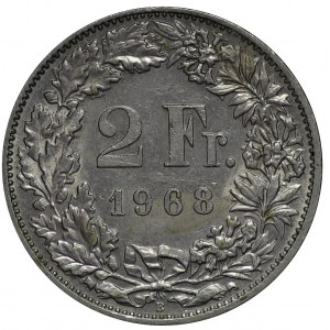 Švýcarsko, 2 franky 1968