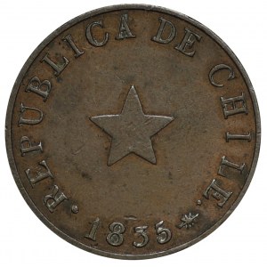 Čile, 1 centavo 1835 - vzácne