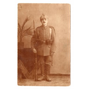 Kartka pocztowa, zdjęcie pruskiego żołnierza