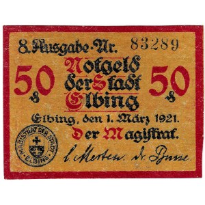 Elbląg (Elbing), 50 Pfennig 1921