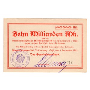Wałbrzych (Waldenburg), 10 Miliardów Marek 1923