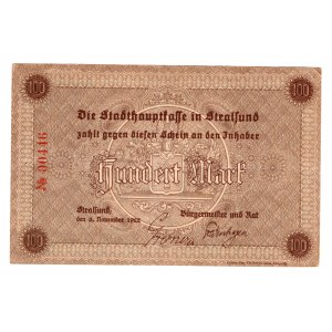 Strzałów (Stralsund), 100 Mark 1922