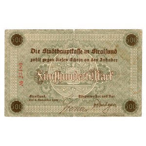 Strzałów (Stralsund), 500 Mark 1922