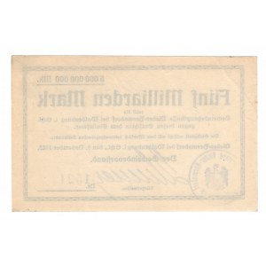Wałbrzych (Waldenburg), 5 Miliardów Marek 1923