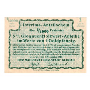 Głogów (Glogau), 1 goldpfennig 1923