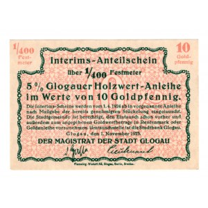 Głogów (Glogau), 10 goldpfennig 1923