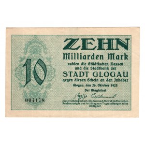 Głogów (Glogau), 10 miliardów Marek 1923