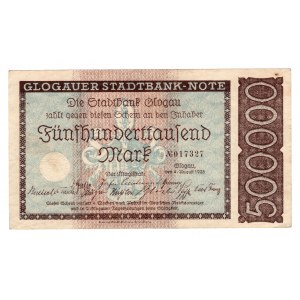 Głogów (Glogau), 500.000 marek 1923 - bez oznaczenia serii