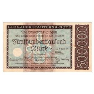 Głogów (Glogau), 500.000 marek 1923 - seria A