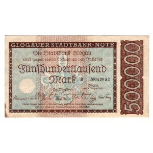 Głogów (Glogau), 500.000 marek 1923 - seria B