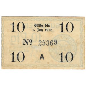Katowice (Kattowitz), 10 Pfennig 1917