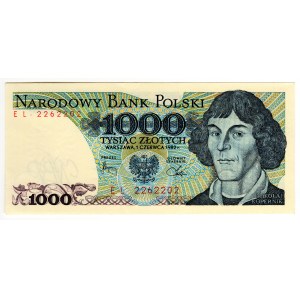 Polska, PRL, 1000 złotych 1982, seria EL