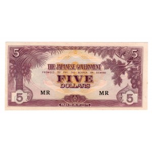 Malaje, 5 dollars 1942-1944 - japońska okupacja