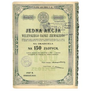 Polska, Wileński Bank Ziemski, emisja I, 150zł 1937