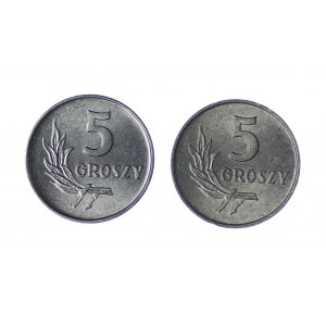 Polen, 5 groszy 1971 Satz von 2 Stück