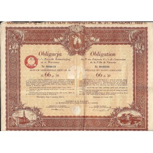 Polska, Obligacja IV-ej 4,5% Pożyczki Konwersyjnej miasta stołecznego Warszawy, 1931