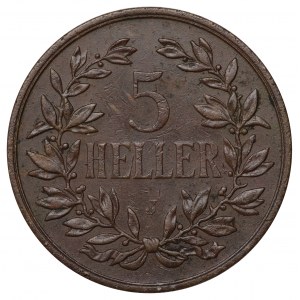 Niemiecka Afryka Wschodnia, 5 Heller 1908 J