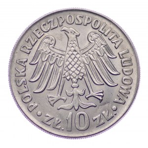 Polska, PRL, 10 Złotych 1964, Kazimierz Wielki (napis wklęsły)