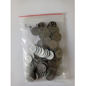 Polska, 5 groszy 1968 - zestaw 89 sztuk