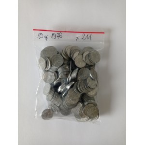 Polska, 10 groszy 1976 - zestaw 211 sztuk