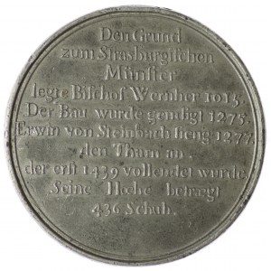 Niemcy, medal Katedra w Strasburgu