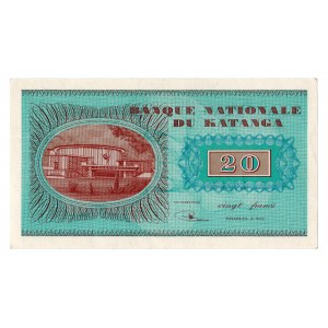 Katanga, 20 francs 1960