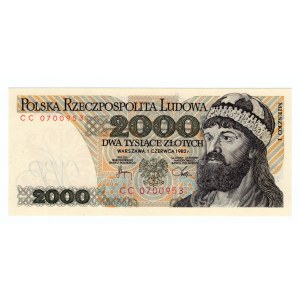 Polska, 2000 złotych 1982, seria CC