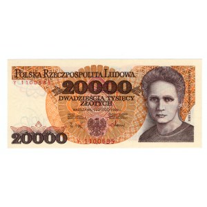 Polska, 20000 złotych 1989, seria Y