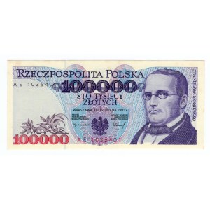 Polska, 100000 złotych 1993, seria AE