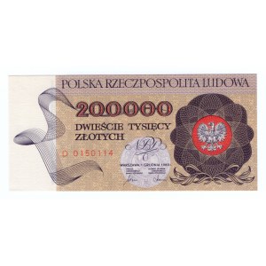 Polska, 200000 złotych 1989, seria D