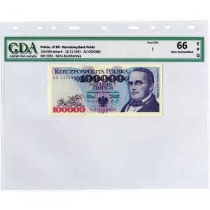 Polska, 100000 złotych 1993, seria AD