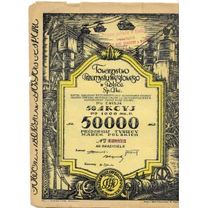 Polska, Towarzystwo przemysłu węglowego w Polsce 1923, 50 akcji po x 1.000 marek polskich, IV emisja