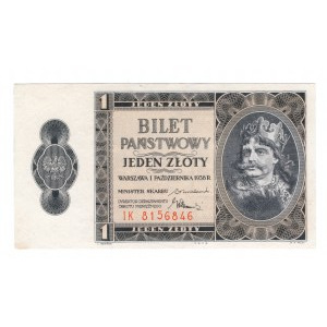 Polska, 1 złoty 1938, seria IK