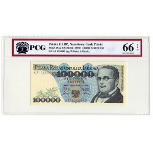 Polska, 100000 złotych 1990, seria AT