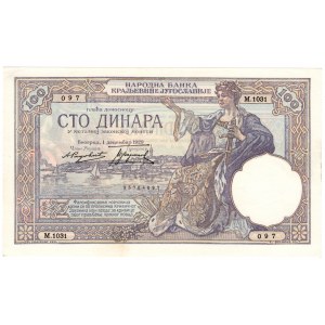 Jugosławia, 100 dinara 1929