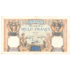 Francja, 1000 francs 1940